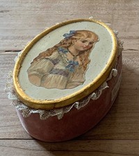 SCATOLINA VINTAGE IN CERAMICA E STOFFA