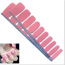 Jaysea Arts Nail Strips, Salmon Color Pink Street Nails Polish Art Wraps - B4G1!