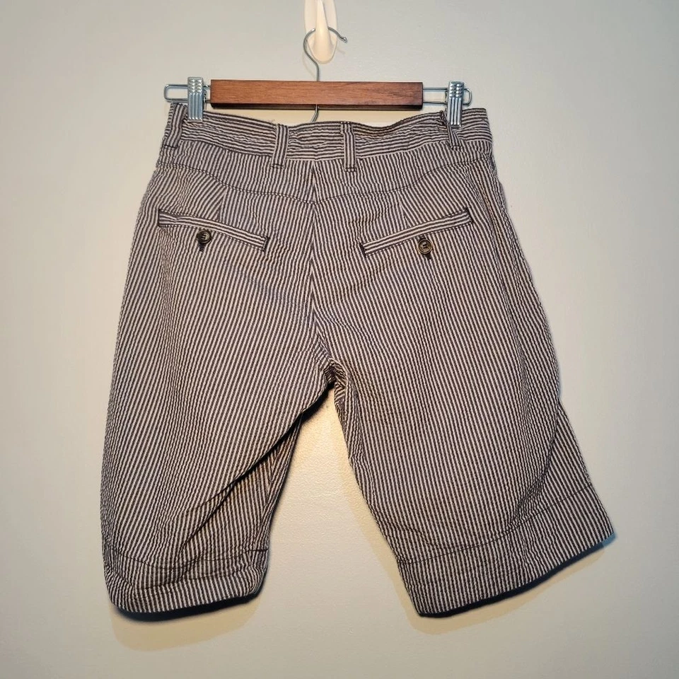 Pantalones Cortos de Algodón Rogue Para Hombres Seersucker Talla 28 Azul/Blanco Hecho en EE. UU. Foto 2 de 4