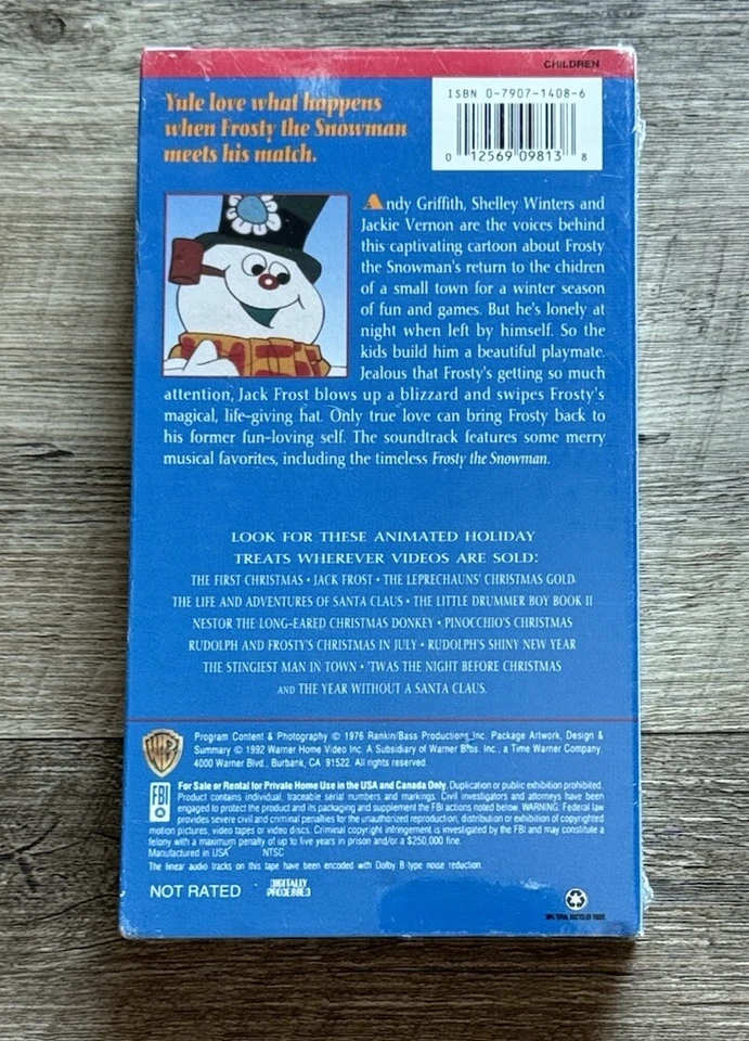Frosty's Winter Wonderland VHS 1976 Kids Holiday Cartoon Christmas NEW SEALED - Image 2 of 4