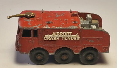 MATCHBOX N°63 FOAMITE CRASH TENDER 1964 Vtg 1960s Lesney Matchbox No. 63 Airport Foamite Crash Tender Fire