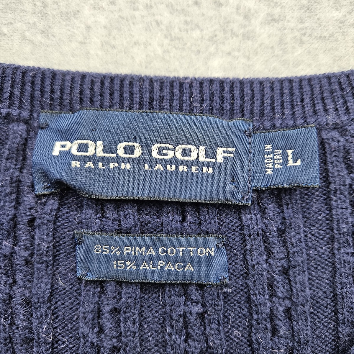 Ralph Lauren Men's Large Blue Hand Knitted V-neck Tank Tops | eBay