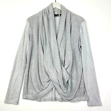 Anthropologie saturday sunday draped front sweatshirt sweater grey size xs