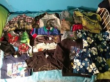 18 Pc Lot-Boys Size 6 Jeans Tops Star Wars Power Rangers Avengers Phineas Ferb