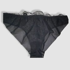  190 I.D. Sarrieri Women's Black Lace Tulle Brief Panties Size 1