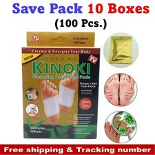 100Pcs 100 Authentic Kinoki Gold Premium Detox Foot Pads Health Organic Herbal