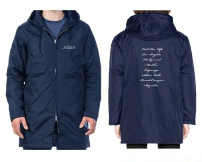 Lana Del Rey Ray L4L Monogram Long Hooded Navy Jacket S M L Official