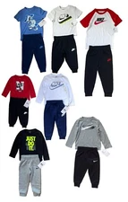 NIKE Baby/Toddler Boys 2-PC Jogger Sets, T-Shirt & Joggers; Size 12M-4T NWT $48+