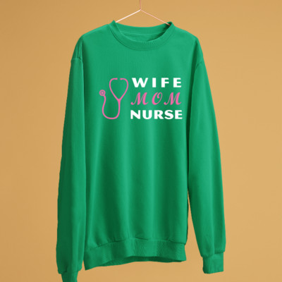 Frau Mama Krankenschwester Sweatshirt Happy Muttertag Familie Kinder Love Gifts