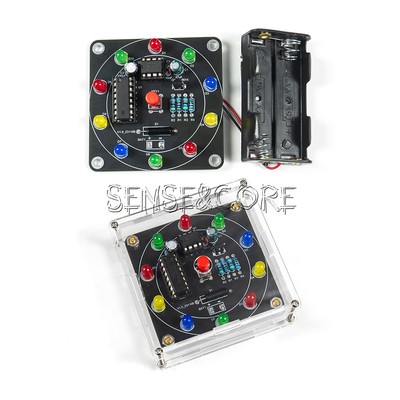 LED Electronic Lucky Rotary Kit NE555 CD4017 DIY Practical Soldering Practice