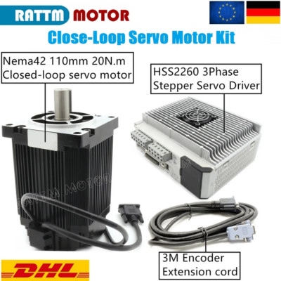 【DE】Nema42 20N.m Servo Motor 221mm Closed Loop Schrittmotor Stepper Driver Kit