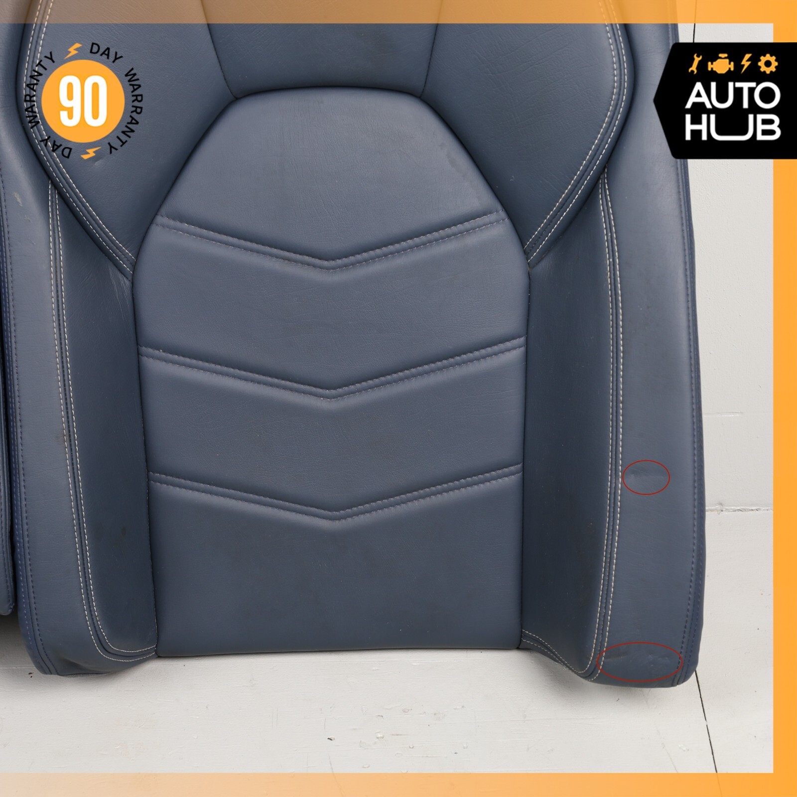 13-18 Maserati GranTurismo M145 S Rear Upper Top Seat Cushion Blue OEM
