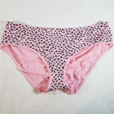 Victoria's Secret Hiphugger Extra Large Pink Leopard Lace Back