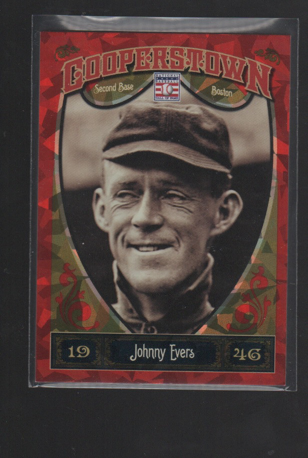 JOHNNY EVERS 2013 PANINI COOPERSTOWN RED CRYSTAL CARD #9   /399