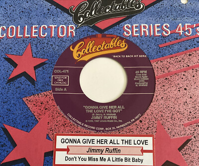 Jimmy Ruffin 45 Gonna Give Her All The Love I've Got / Don't You Miss Me NEW r&b
