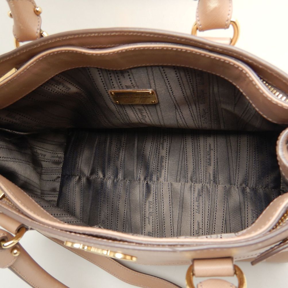 Salvatore Ferragamo Tote Bag Gancini 2WAY GG-21D940 Leather Pink  