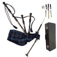 Great Highland Bagpipe   Natural Wood, Hard Case  Pride of Scotland Tartan
