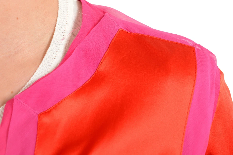 Chaqueta Blazer Gianfranco Ferre Para Mujer Multicolor Seda Sin Botones US L IT 44 Foto 3 de 4