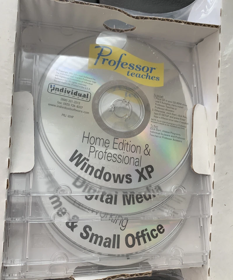 2002 Microsoft Office Windows XP Operating System Professor Teaches 4 CD-Rom New - Image 3 of 3