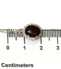 New 14k white gold .16ct diamond Natural Garnet Halo pendant necklace 2g 16" — photo 10