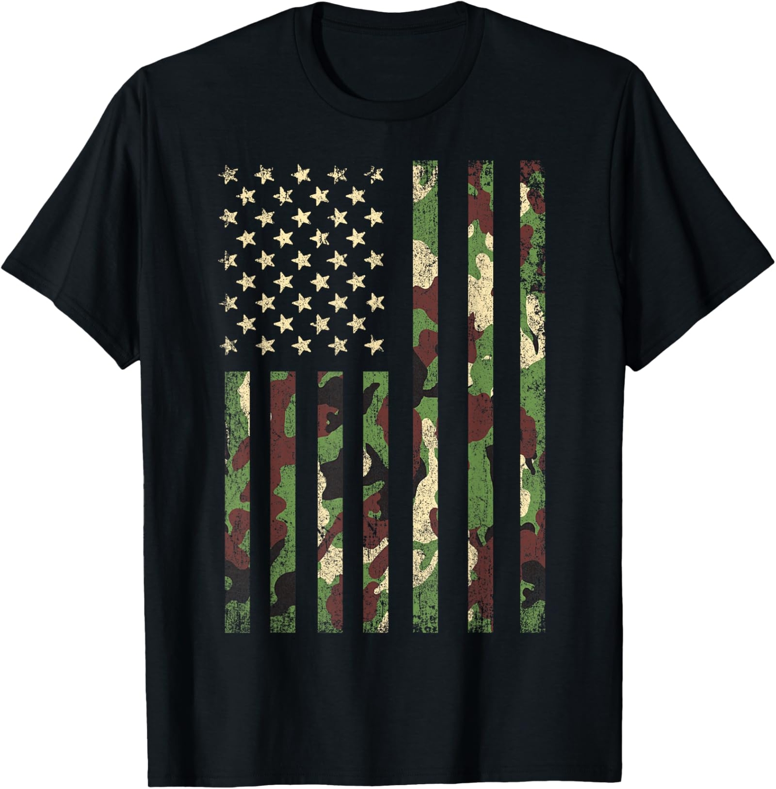 Limited Edition Camo American Flag USA Patriotic T-Shirt