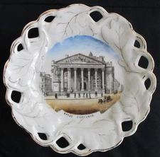 Late 19th Early 20th Century Porcelain Plate Royal London England Exchange