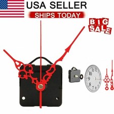 Replacement Wall Clock Quartz Movement Mechanism Hands DIY Repair Part Kit Red
