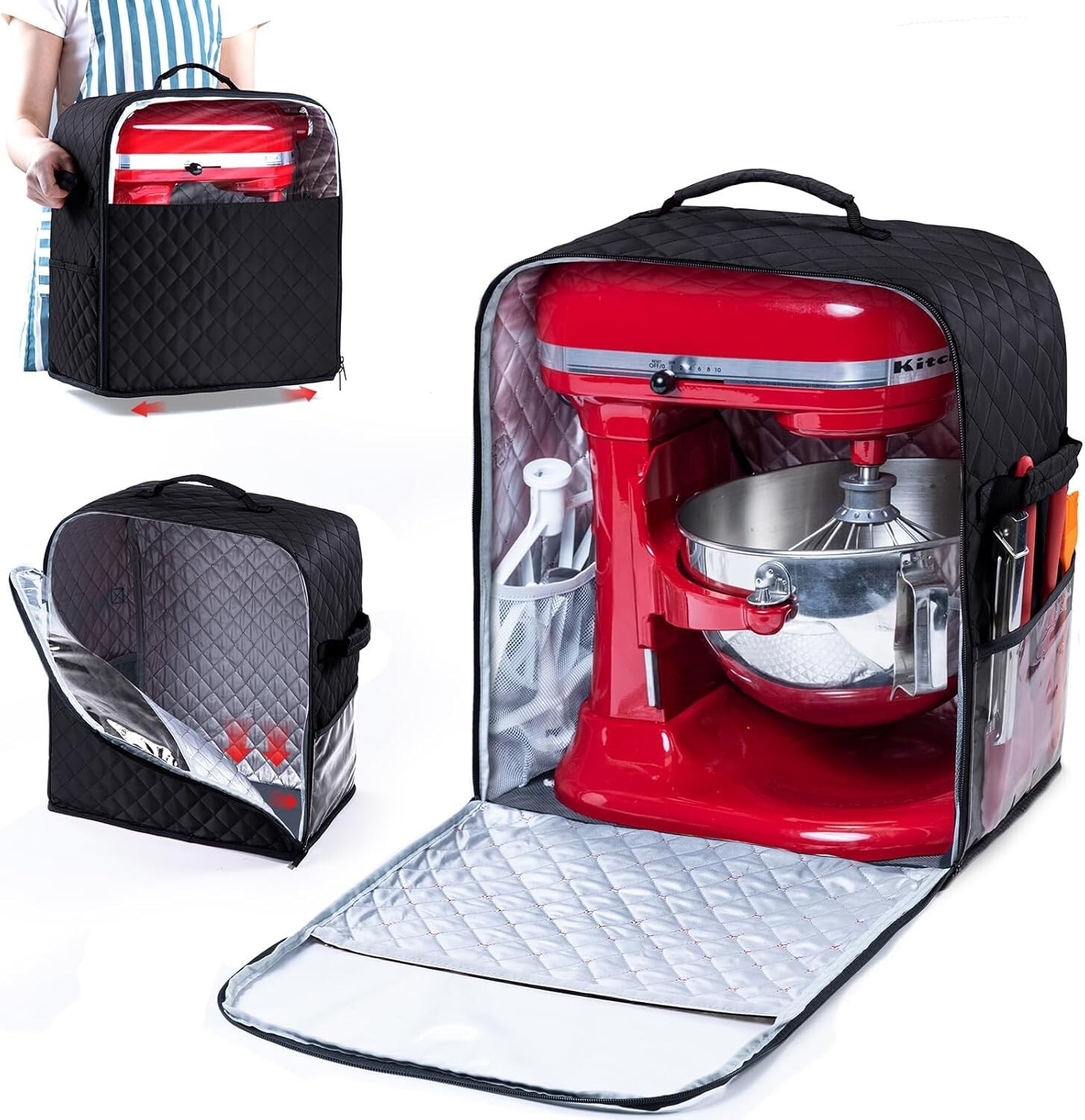 KitchenAid Stand Mixer Cover with Sliders for Base Protection-image