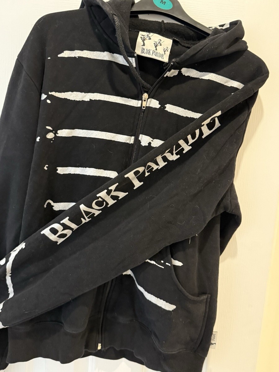 Vintage Black Parade Hoodie My Chemical Romance Zip Up Draw String