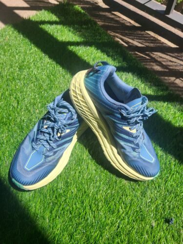 Hoka One One Speedgoat 4. Size 8 D- UK 6,5- JPN 25- Eu 40. Color Blue/yellow - Picture 1 of 8
