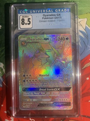 Gyarados GX 112/111 Rainbow Secret Rare Graded CGC 8.5  Possible PSA 9?