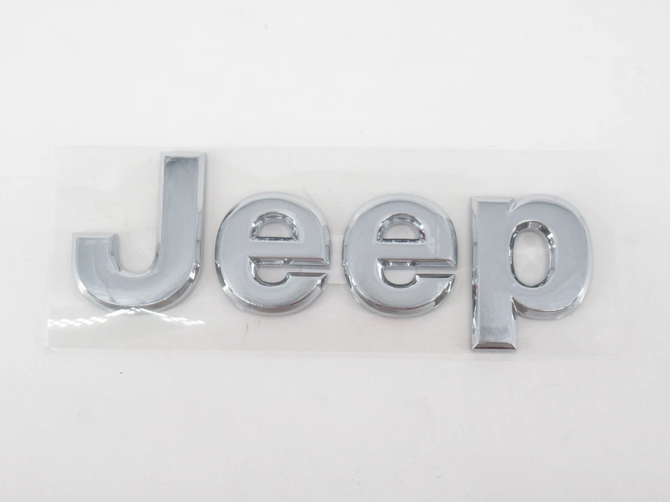 Placa de identificación genuina OEM Mopar Jeep 68364626AA "Jeep" parrilla delantera emblema insignia Foto 3 de 3