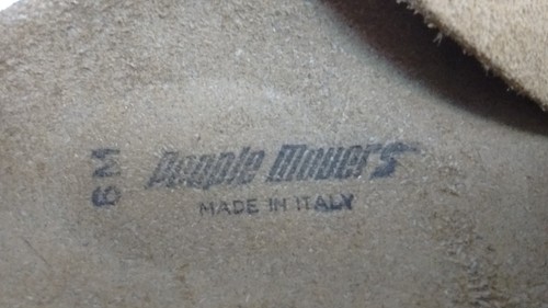 People Movers Tan Leather Mule Slide Clog Slip On Mary Jane Sandal Women Shoe 6M - Picture 4 of 4