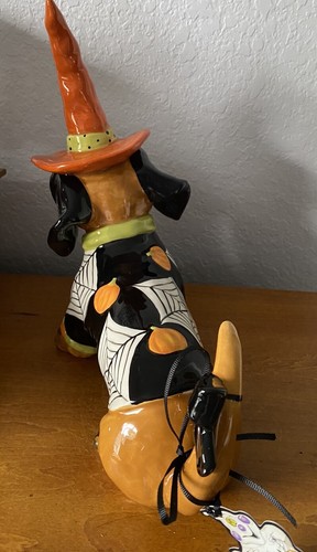 Blue Sky Clayworks Halloween TRICK OR TREAT DACKEL Hund Figur Neu mit Etikett - Bild 5 von 6