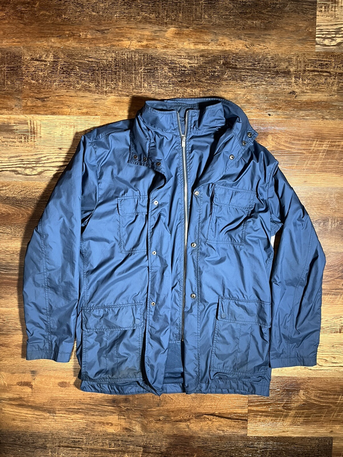 Large Wind Rain Jacket Zip Snap 