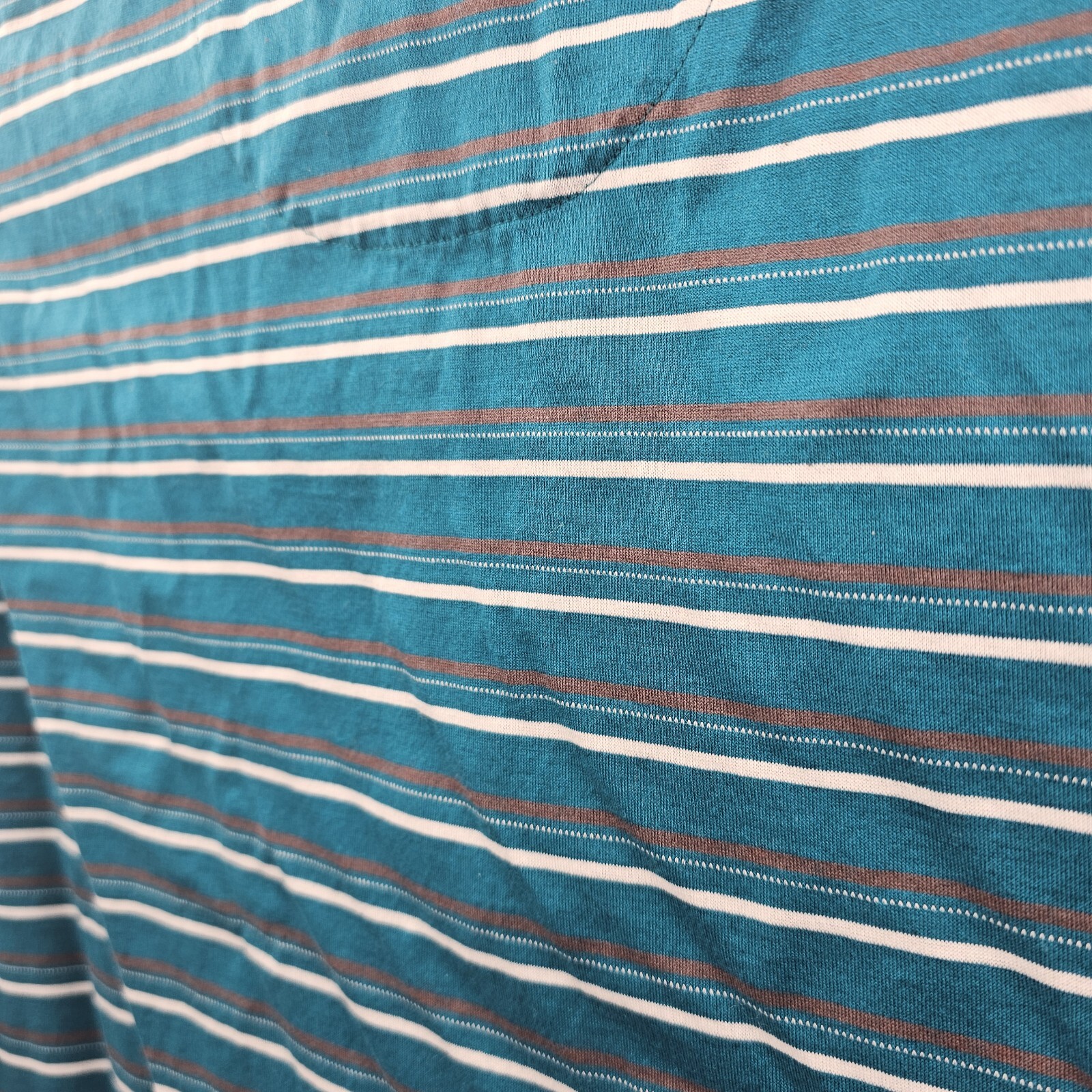 Brooks Brothers St. Andrews Links Golf Polo Shirt Men's Large Blue Green Stripe thumbnail 4