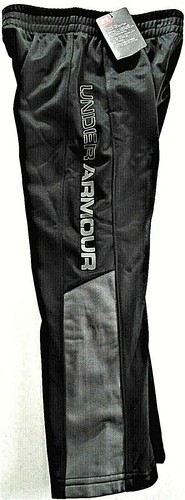 Under Armour Boys' AllSeasonGear® Black w/Gray Trim Warm-Up Sweat Pants - NWT - Picture 2 of 8