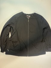 Grey  s Anatomy by Barco Black Zip Scrub Jacket 3XL Spandex Stretch