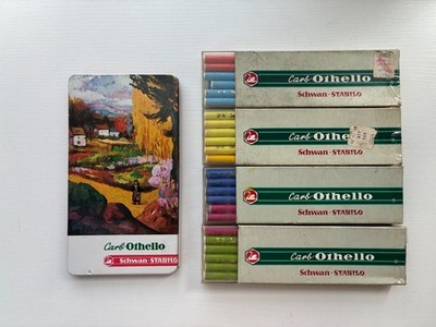 Lot of 60 Vintage Schwan Stabilo Carl-Othello Colored Pencils West Germany