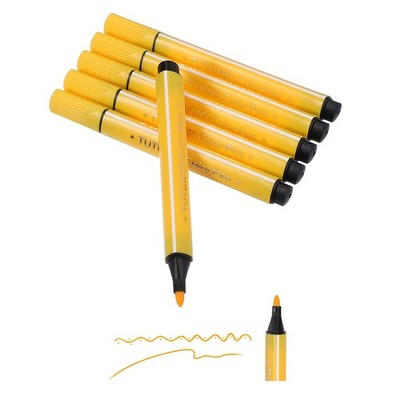 Colored Markers, Dirt Yellow 6 Pack Washable Coloring Markers Water Color Pens