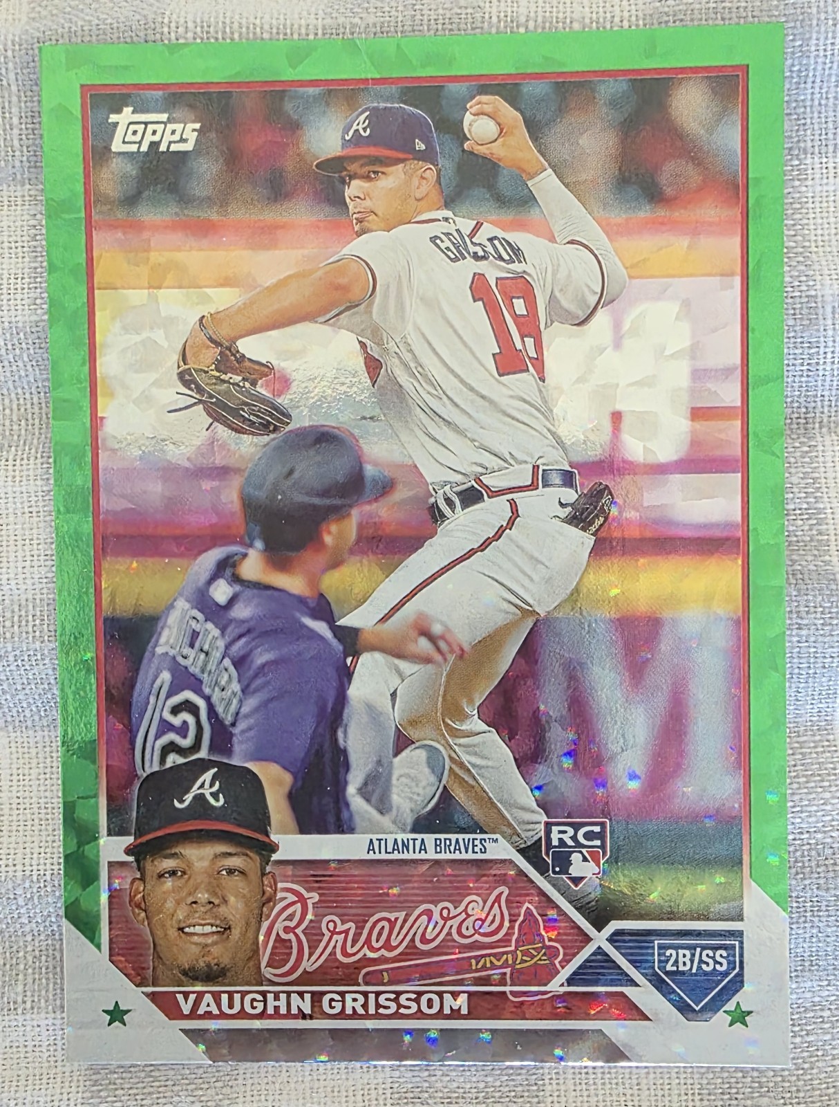Vaughn Grissom 2023 Topps Green Foil RC #/499 #275 Braves