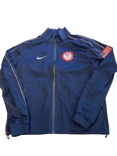 Mens NIKE Blue 2012 USA United States Olympic Team Jacket Sz M 528954-451
