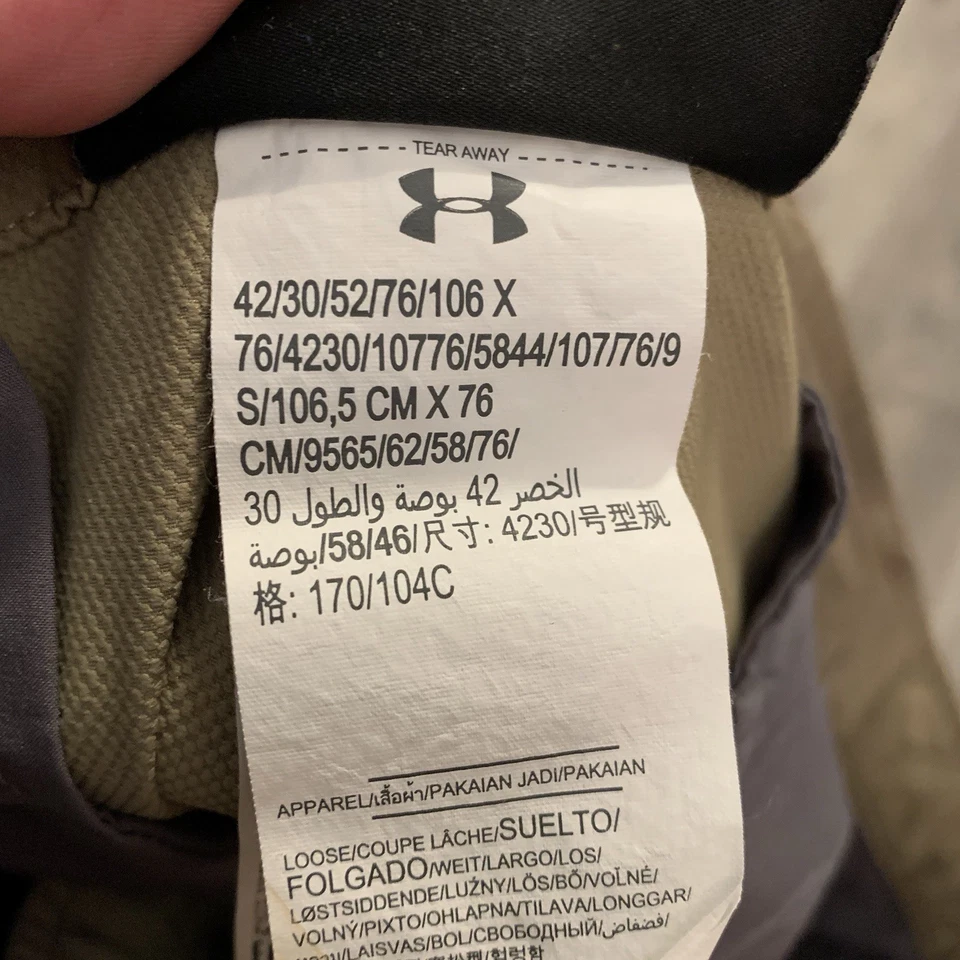 Under Armour Tech Golf Pants Men 42x28.5 Tan Lightweight Loose Performance - Image 4 of 4