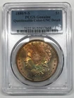 1880/9-S Morgan Silver Dollar PCGS UNC *PCI Holder Rainbow Toning* HOT 50 VAM-11