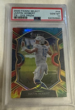 2020 Panini Select Justin Herbert Rookie Tie-Dye Prizm #25/25 PSA 10 GEM MINT