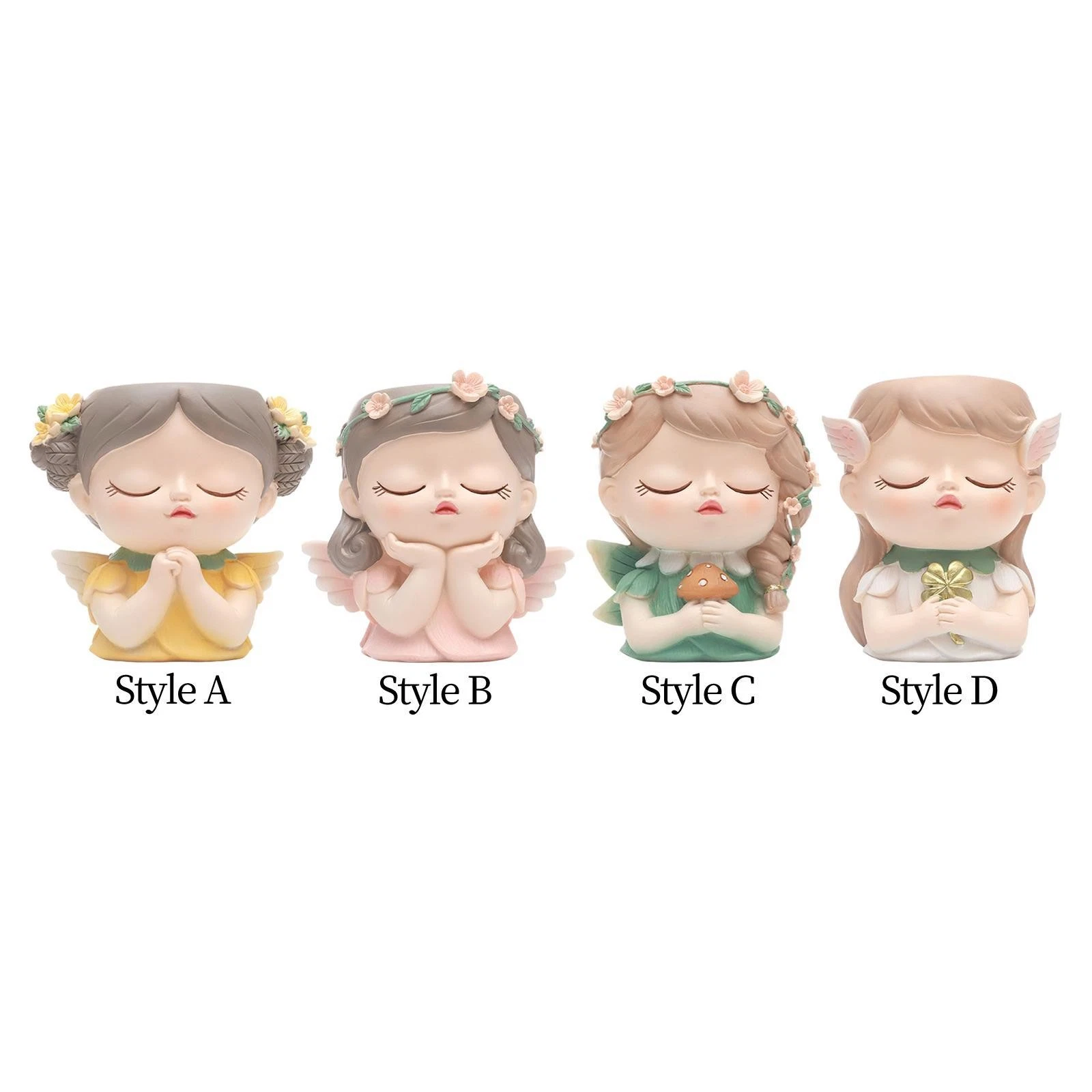 Girl Head Planter, Face Flower Pot, Cartoon Figurine Sculpture Decorative Vase