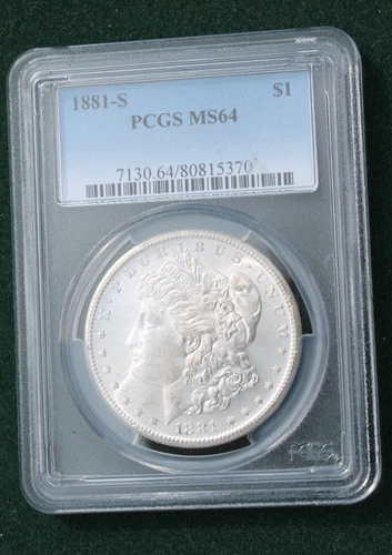 1881-S MS64 PCGS MORGAN SILVER DOLLAR CERTIFIED
