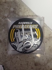 Mike Dunham Autographed Nashville W/COA Authenticated Puck