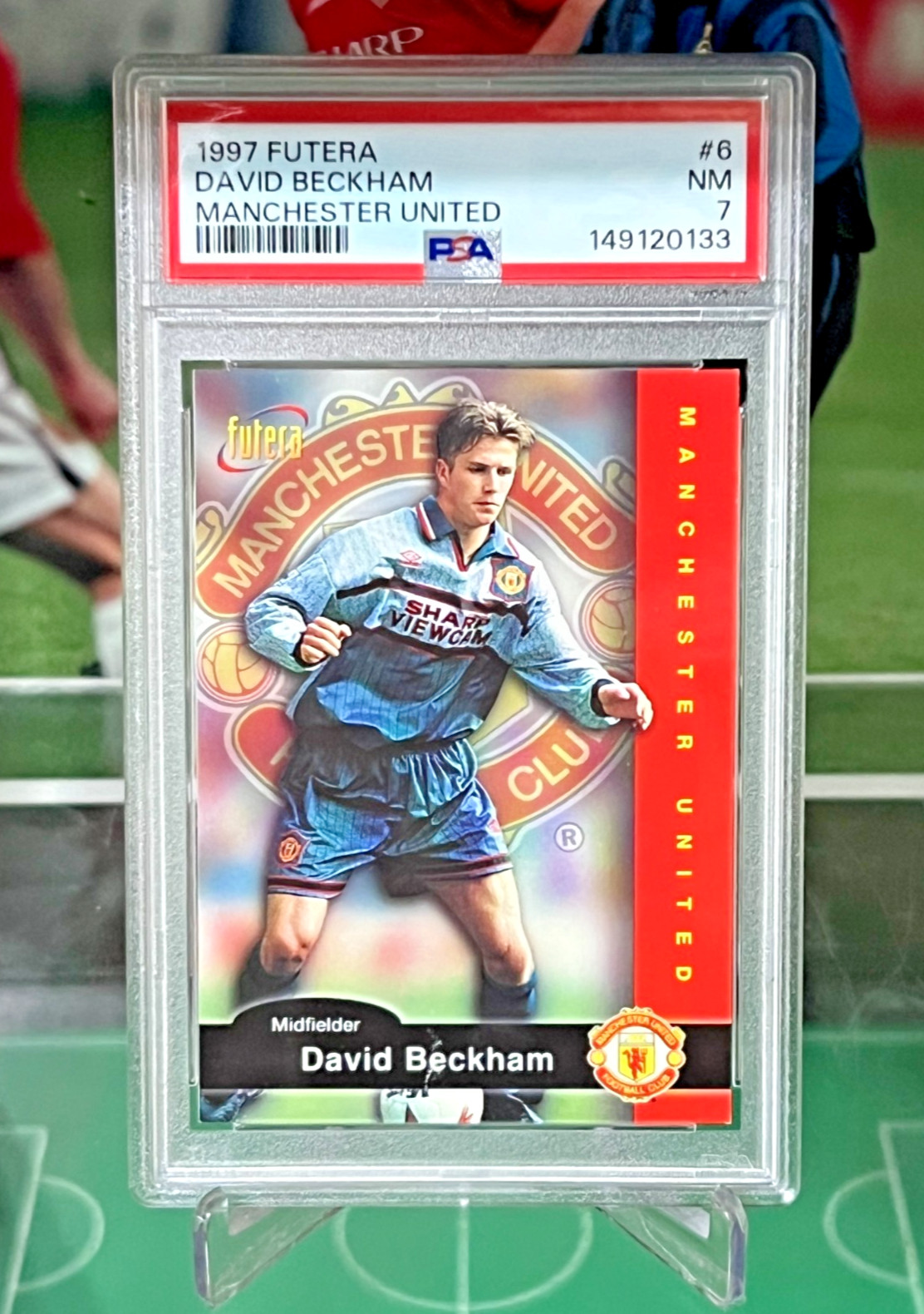 1997 Futera Manchester United David Beckham #6 PSA 7