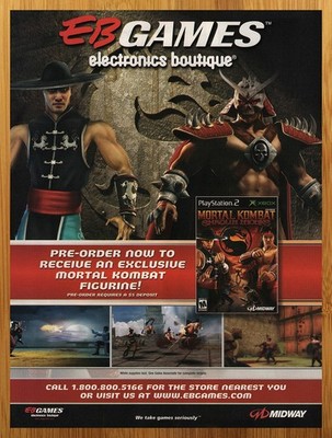 2005 Mortal Kombat Shaolin Monks Xbox PS2 Print Ad/Poster EB Games Promo Pop Art